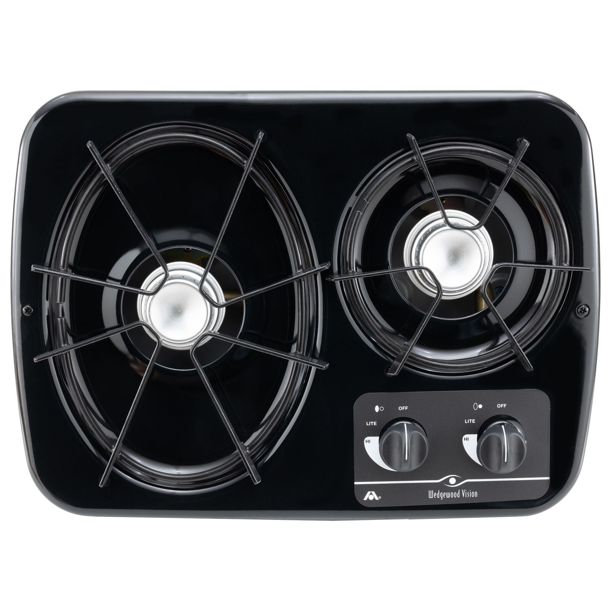 Atwood RV 2-Burner Gas Drop-In Cooktop | Black