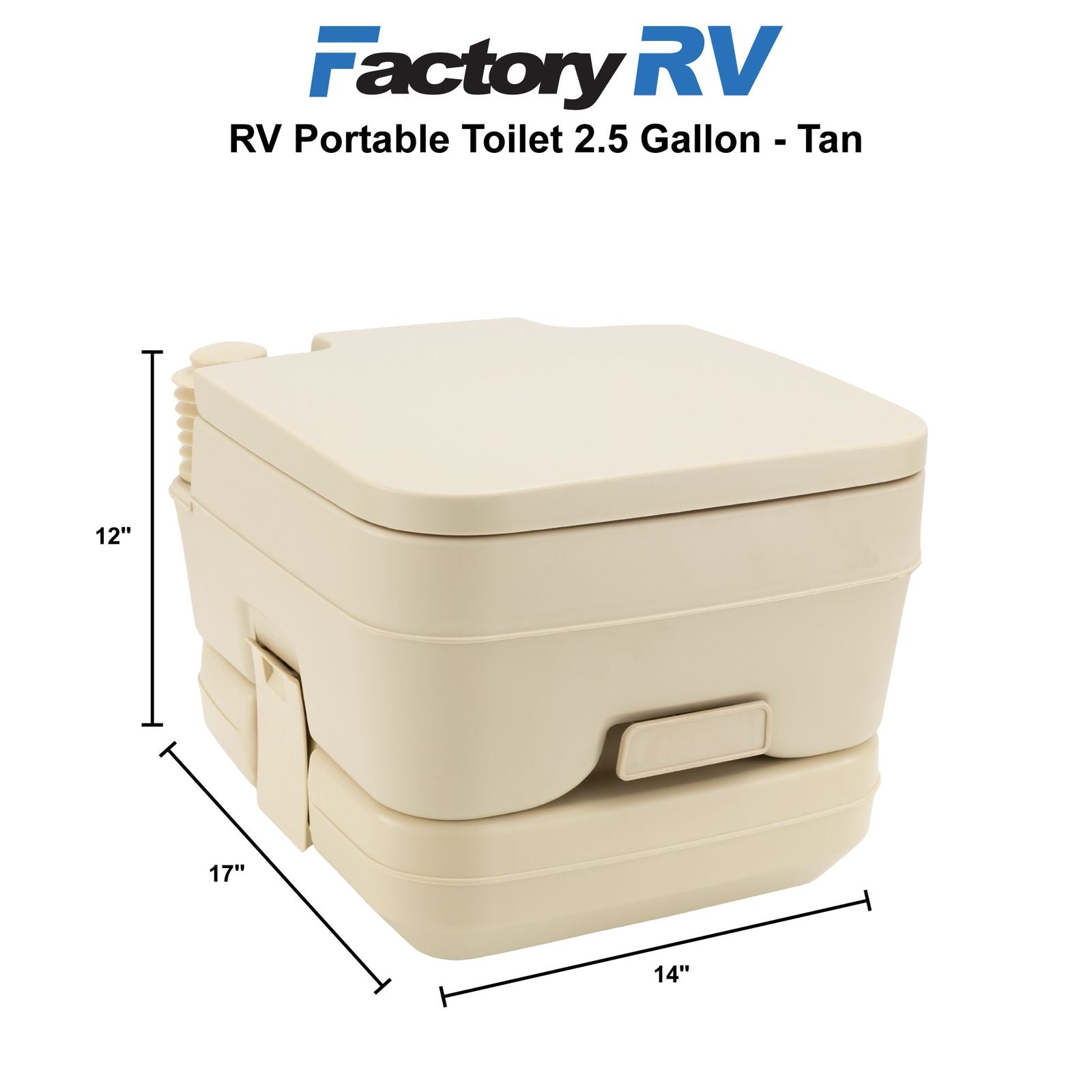 Heng's Camping Portable Toilet 2 ½ Gallon | Tan