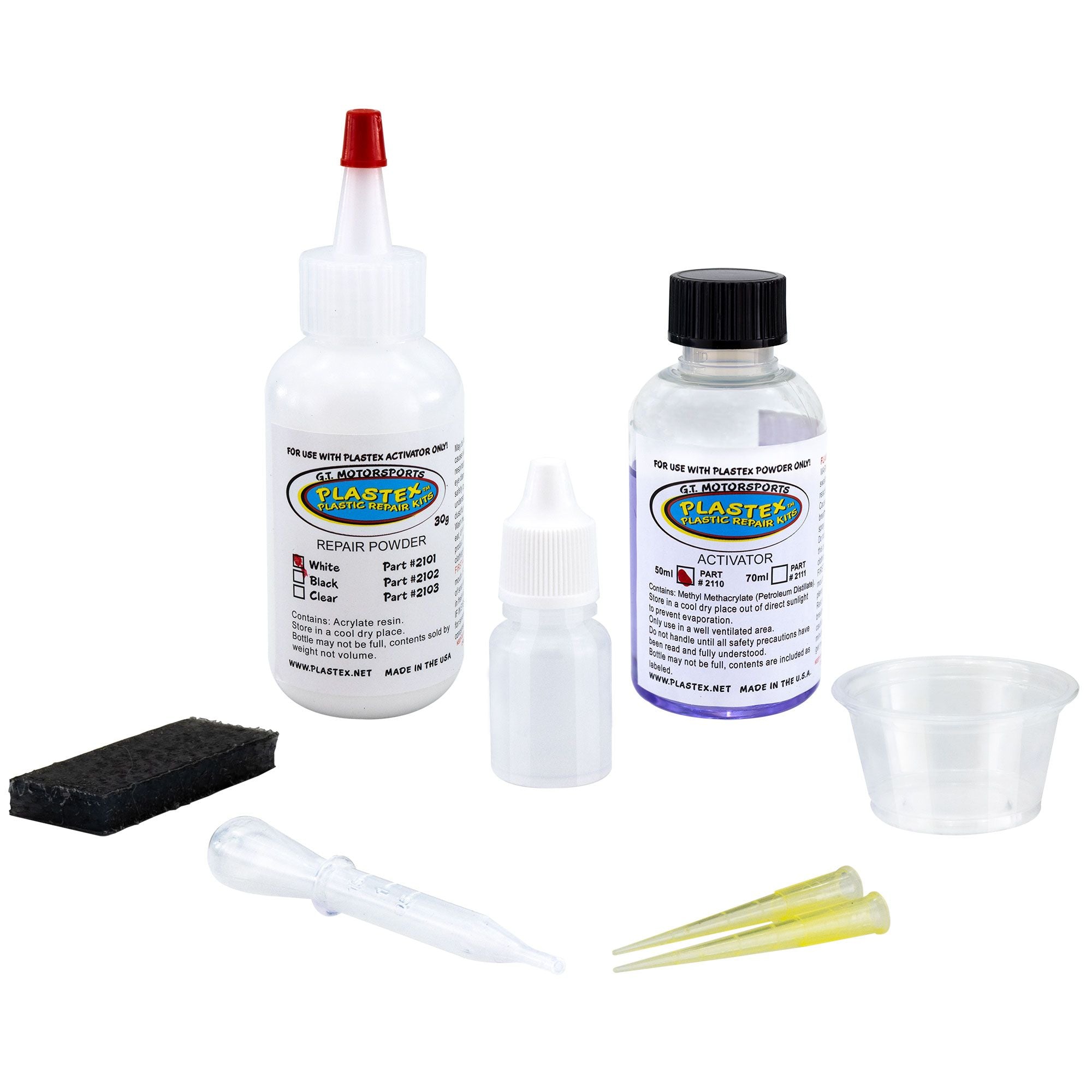 RV Plastic Repair Kit for Fender Skirts, Tubs and more | Clear, White, and Black