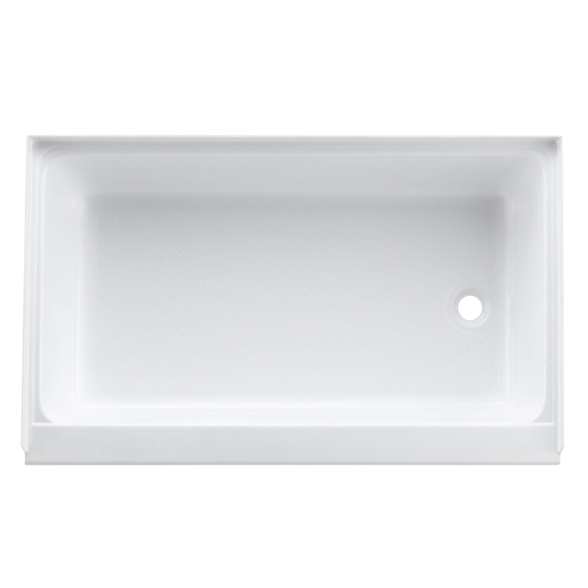 RV Shower Pan 40" x 24" x 5" Right Drain | White