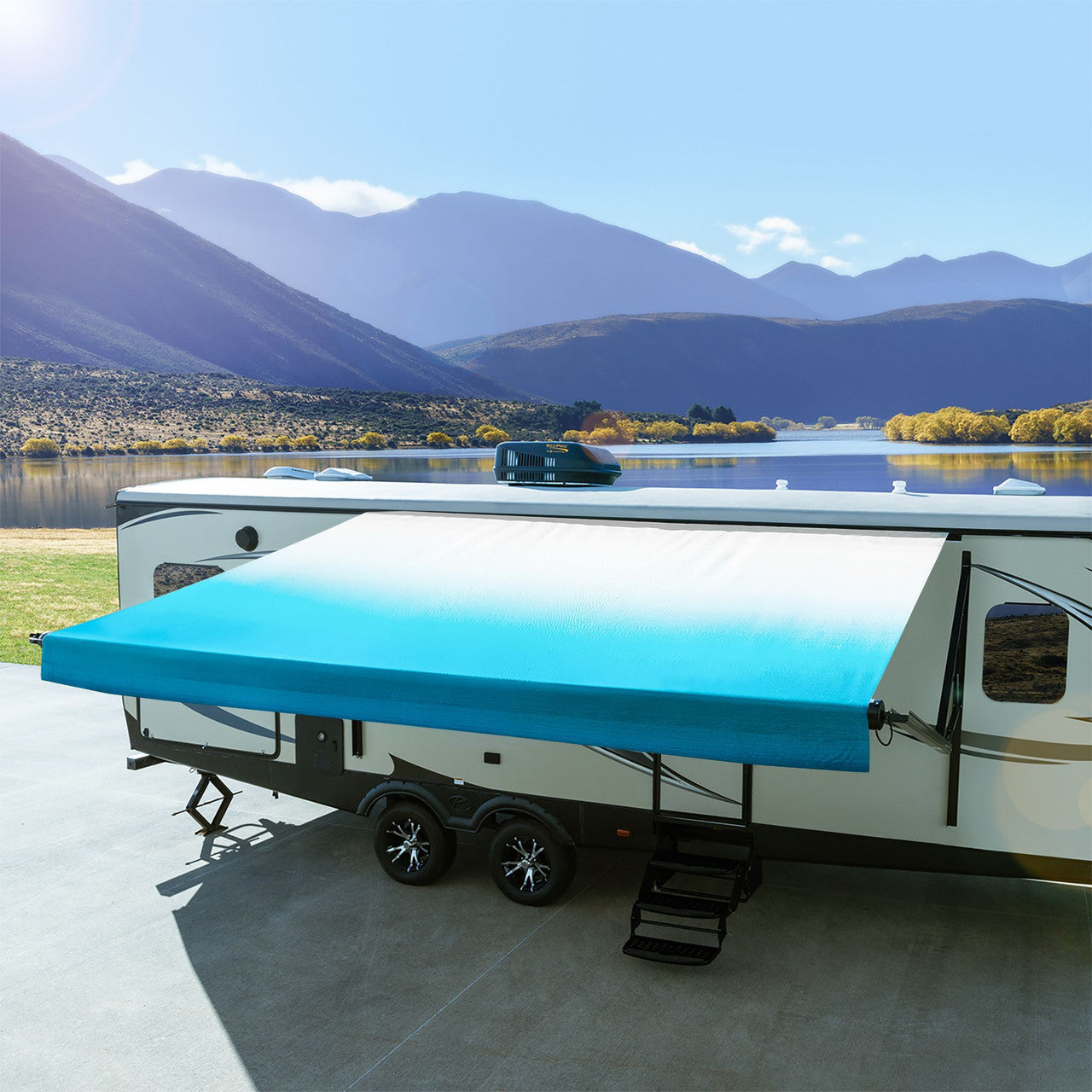 RecPro RV Awning Electric Assembly | Black