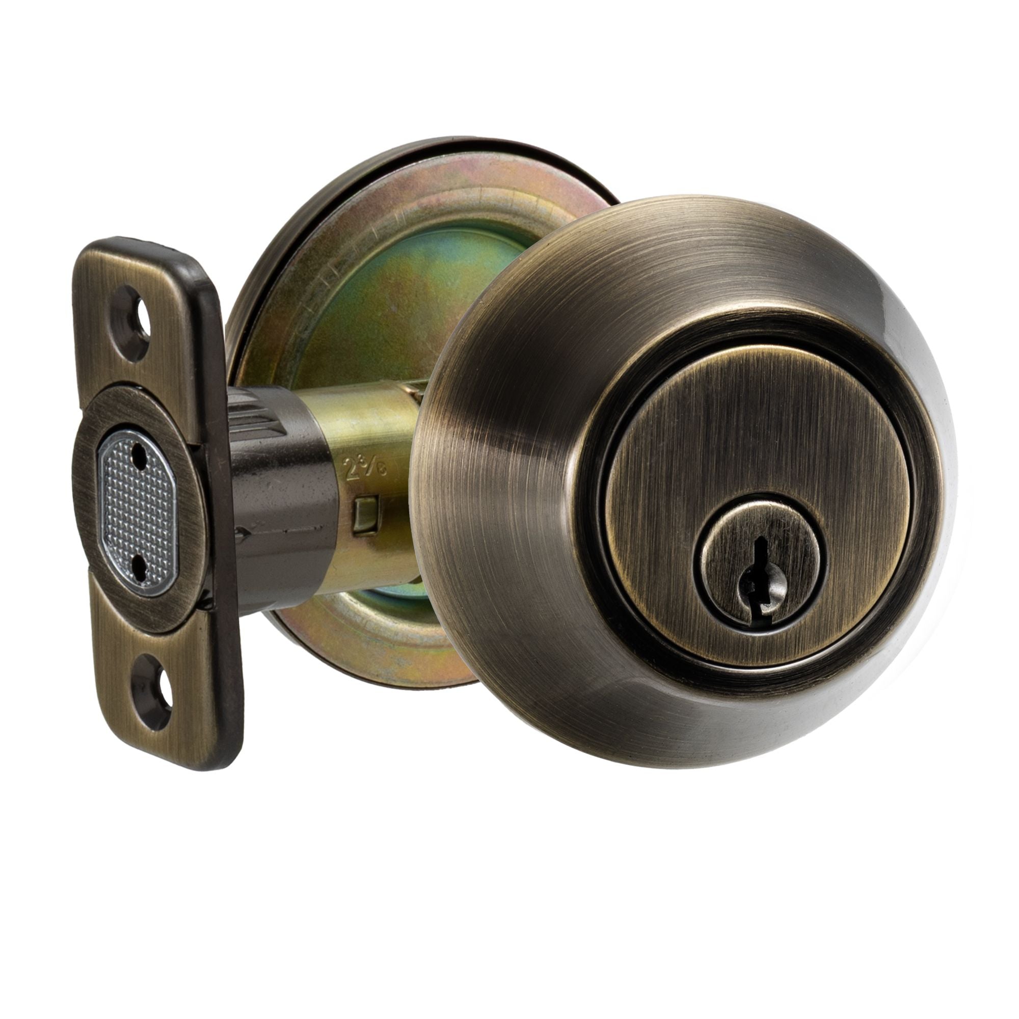Ultra Security Entry Lock Set - Antique Brass | P/N 83478