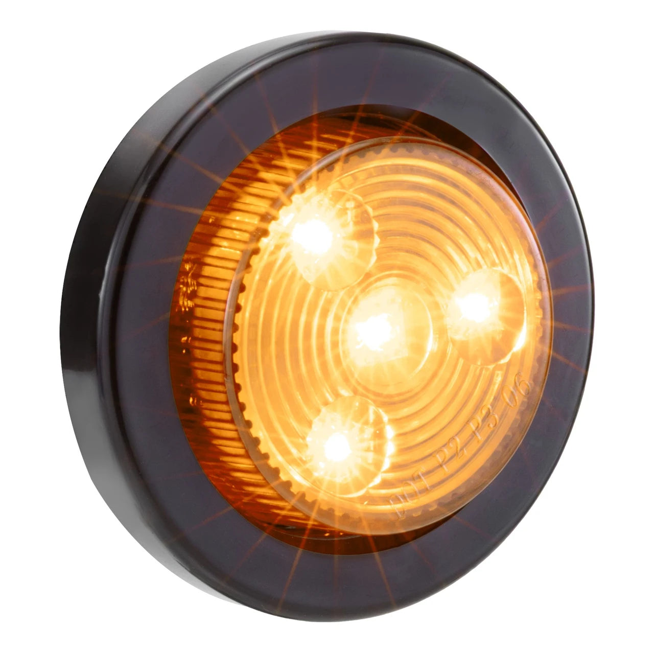 2" Amber/Amber Round Exterior LED Trailer Marker Lights