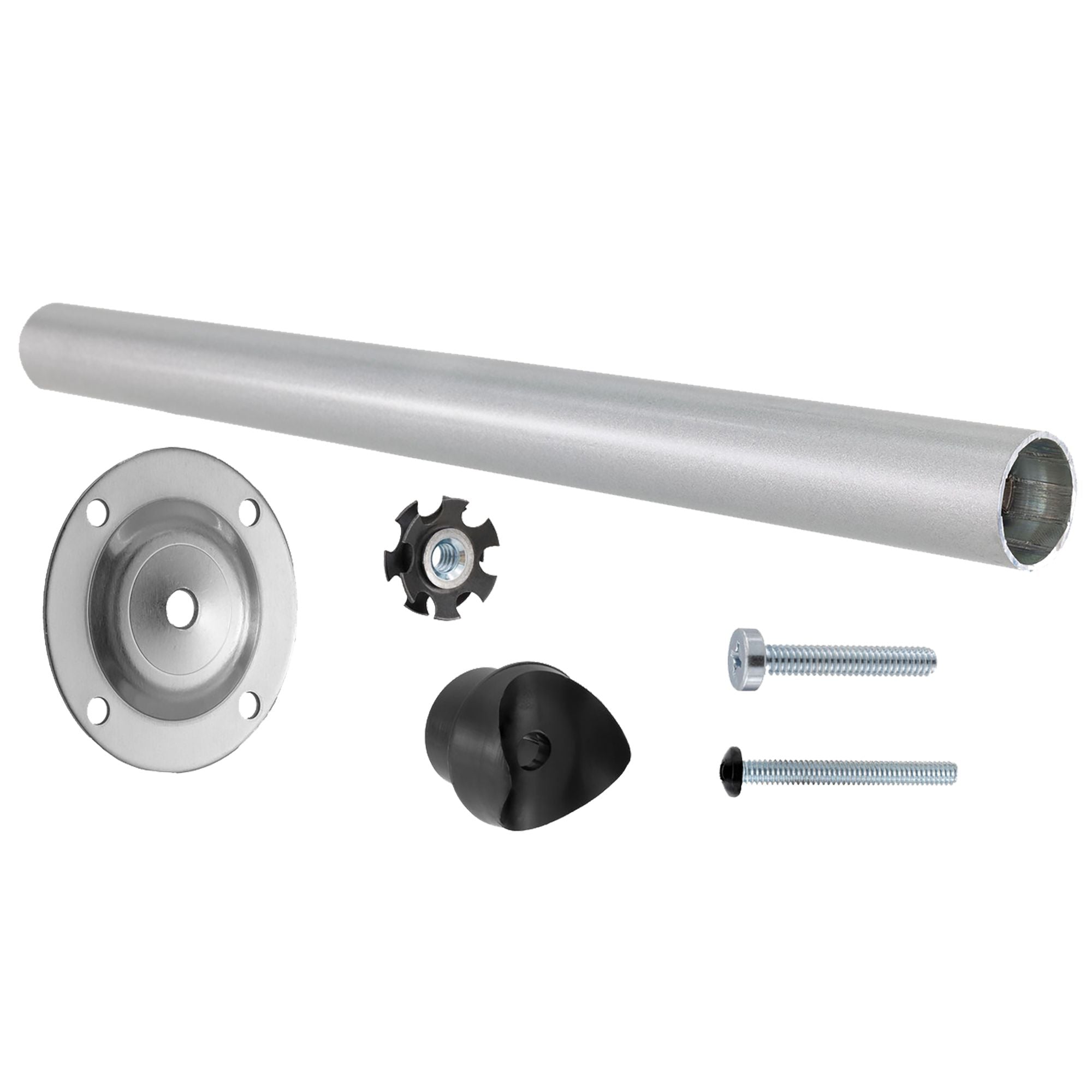 RV Ladder Replacement Support Peg Assembly with Tube and Brackets 8" | Chrome