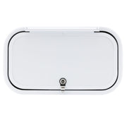 RV Compartment Door | Round | White | 18" X 10"