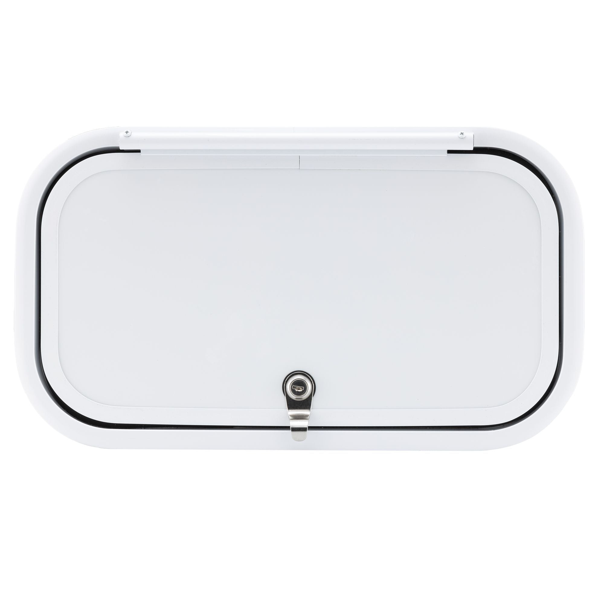 RV Compartment Door | Round | White | 18" X 10"