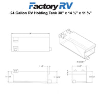 RV 24 Gallon Holding Tank 38" x 14 ½" x 11 ¾" | Elkhart Plastics EPI 4464