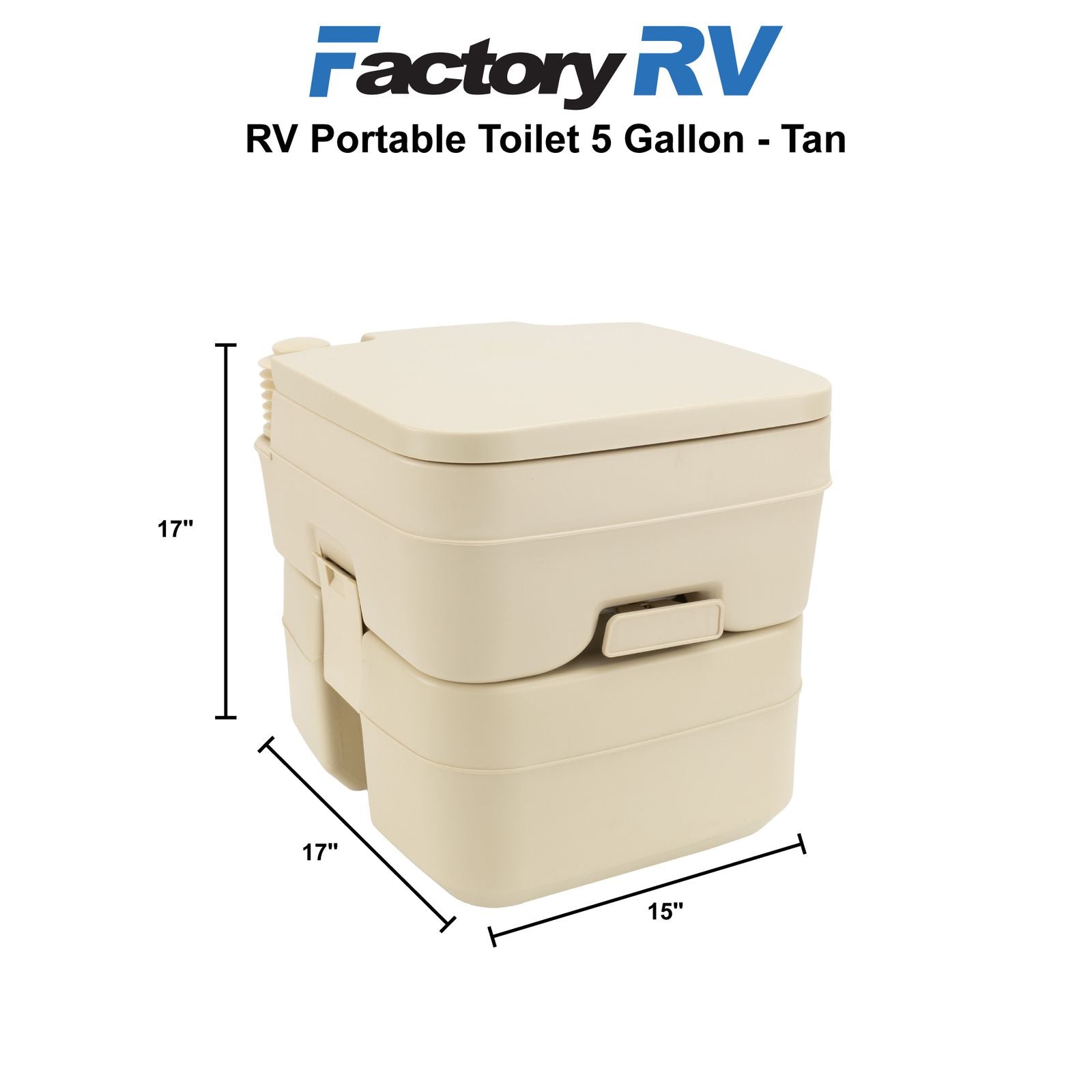 Heng's Camping Portable Toilet 5 Gallon | Tan