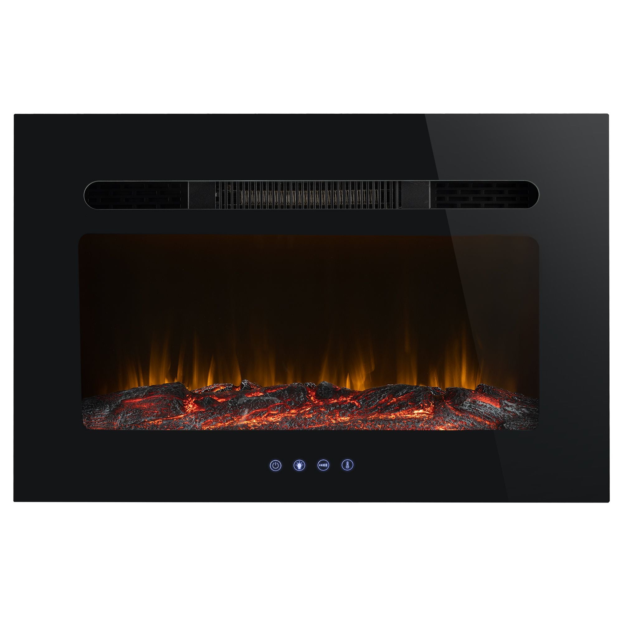 RV 36" Electric Fireplace with Wood Log Insert