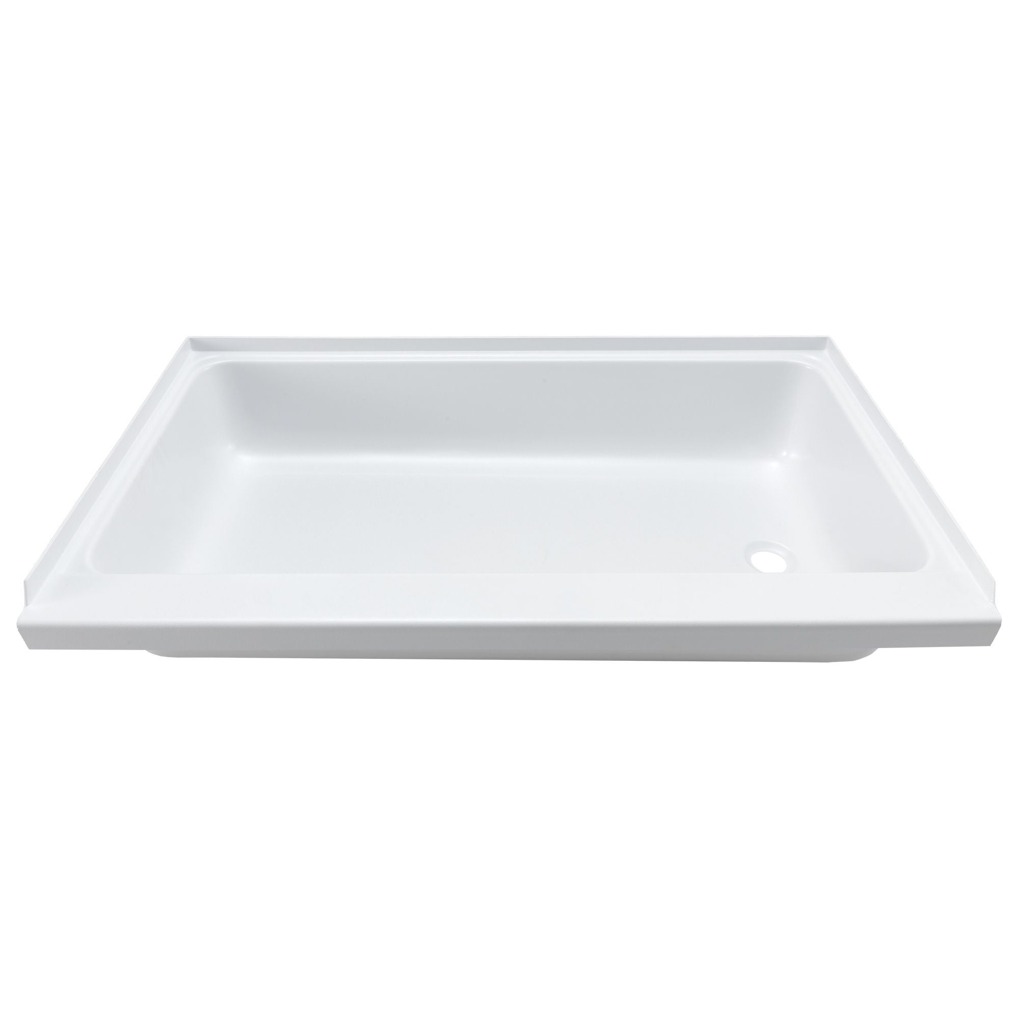 RV Shower Pan 40" x 24" x 5" Right Drain | White