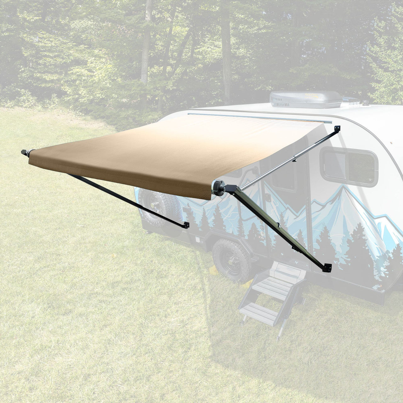 RecPro RV Awning Manual Assembly | Black