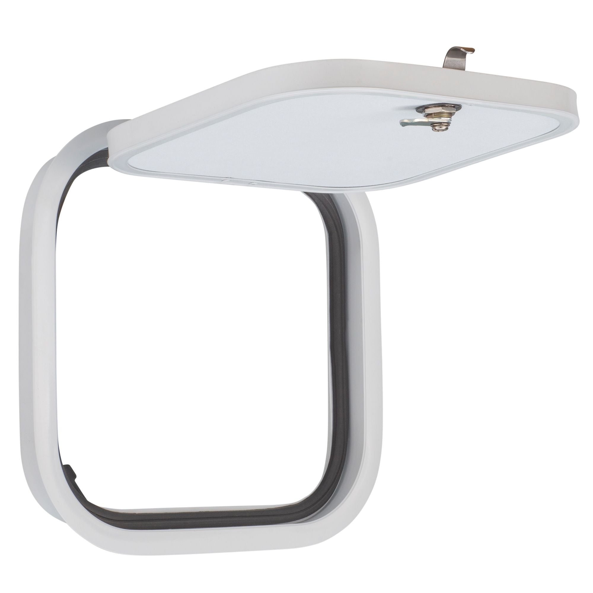 RV Compartment Door | Round | White | 13" X 13"