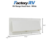Ventline RV Range Hood Vent Exhaust Cover | White
