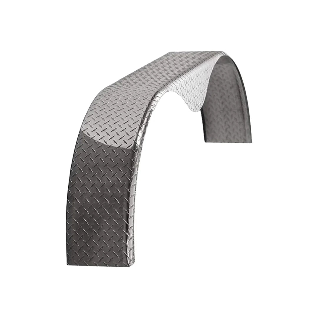 Trailer Fender | Tandem | Aluminum Diamond Plate | Teardrop | 9" x 72" x 20"