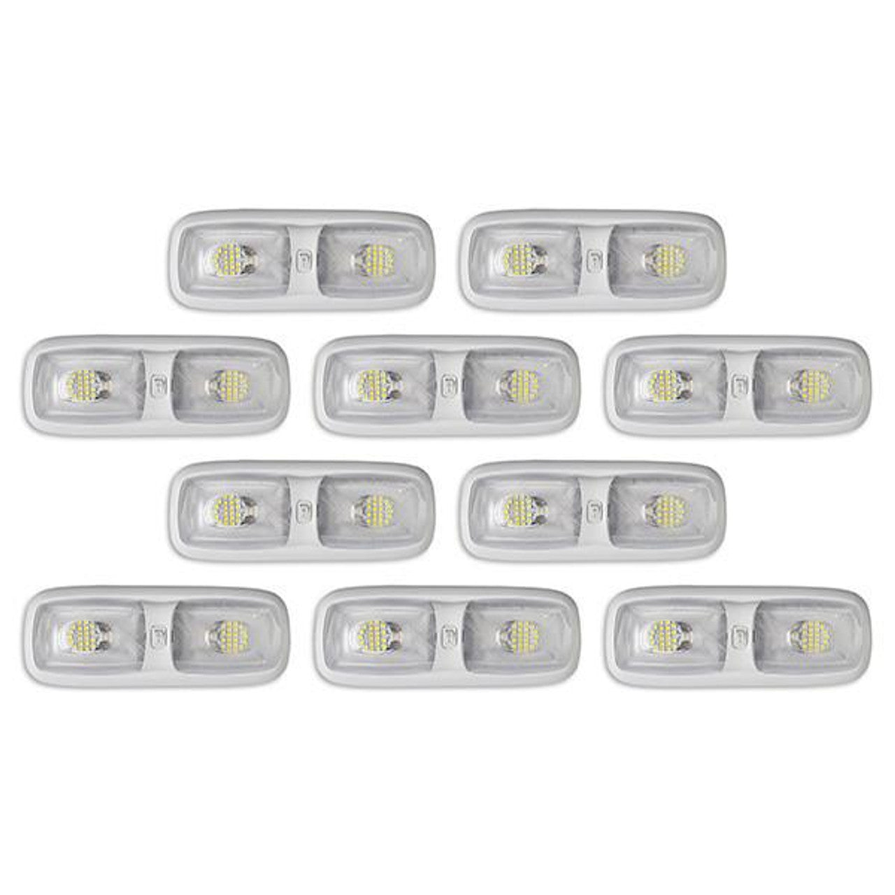 RV Double Dome Pancake Light | LED 3200K | Interior Lighting | Warm White