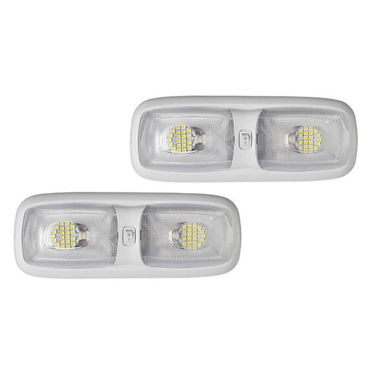 RV Double Dome Pancake Light | LED 3200K | Interior Lighting | Warm White