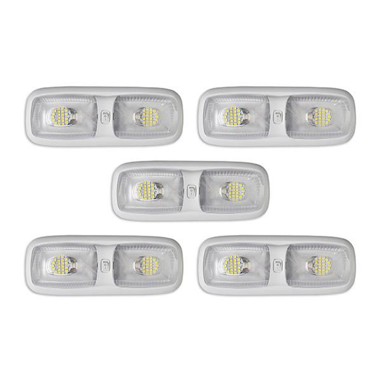 RV Double Dome Pancake Light | LED 4200K | Interior Lighting | Warm White