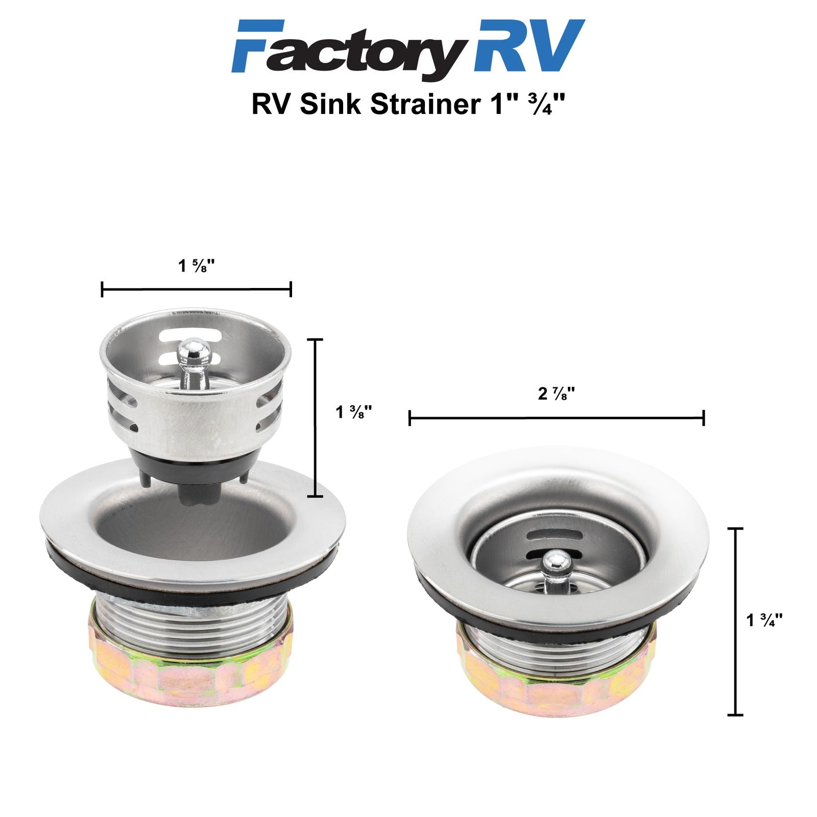 RV Sink Drain 1" - ¾"