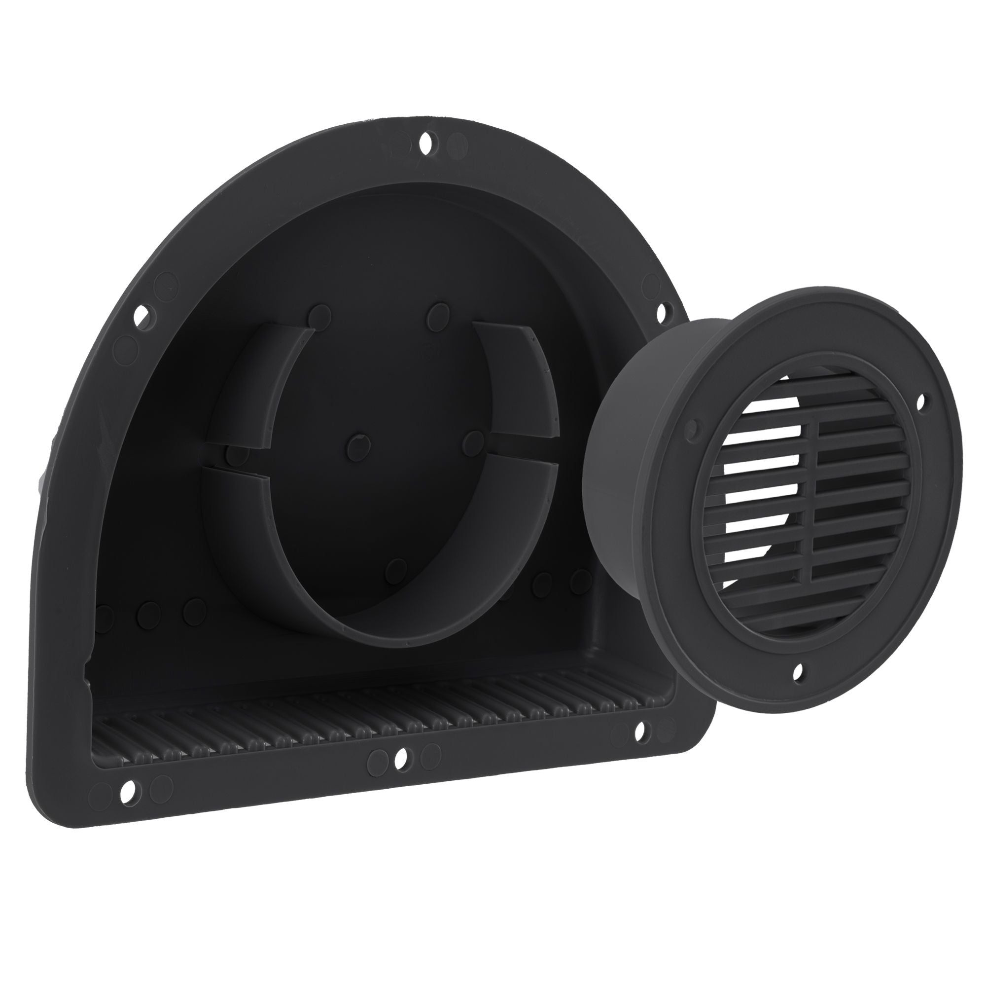 Travel Trailer Vent for Exterior Sidewall  | Black