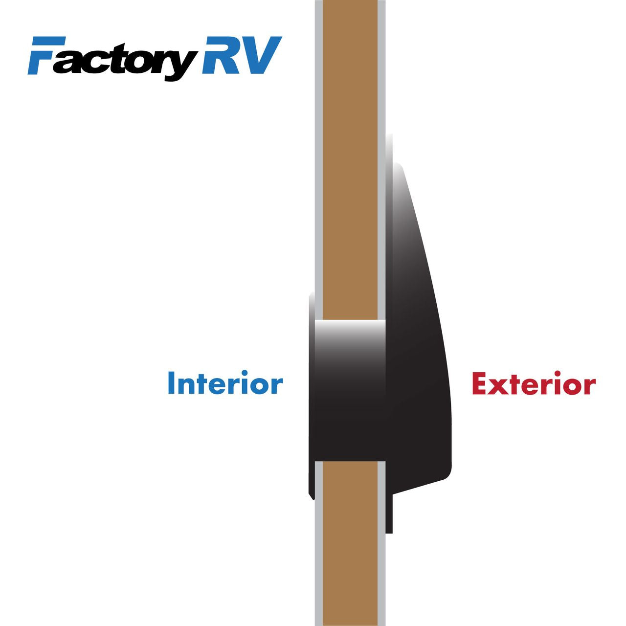 Travel Trailer Vent for Exterior Sidewall  | Black