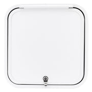 RV Compartment Door | Round | White | 18" X 18"