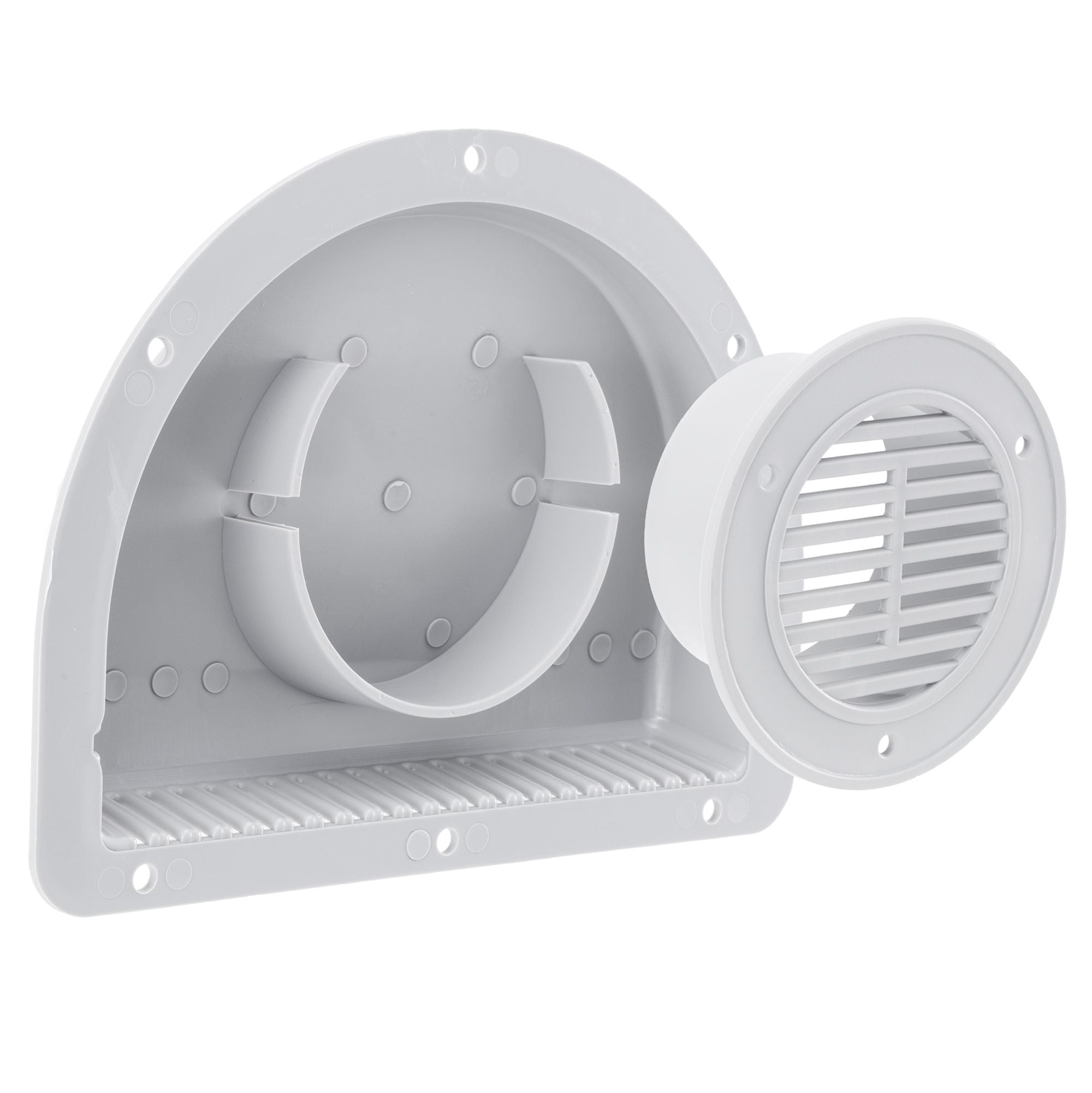 Travel Trailer Vent for Exterior Sidewall  | White