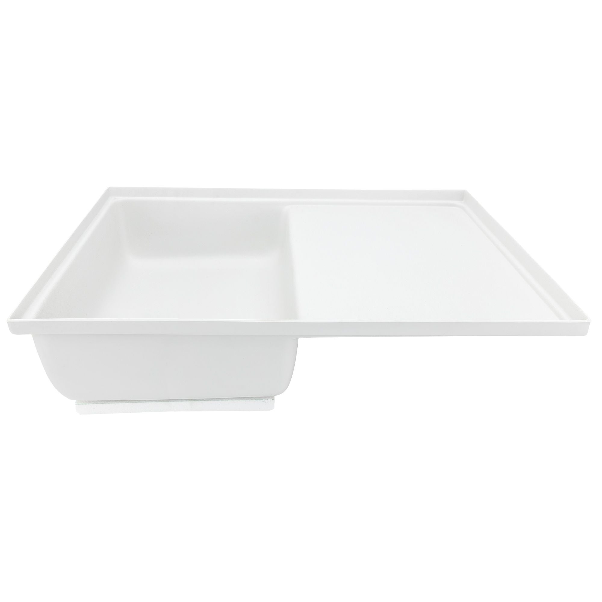 RV Toilet Mount Shower Pan Combo 32" x 23" Left Drain | White