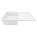 RV Toilet Mount Shower Pan Combo 32" x 23" Left Drain | White