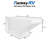 RV 100 Gallon Water Tank 59" x 27" x 18 ½" | Elkhart Plastics EPI 0207W