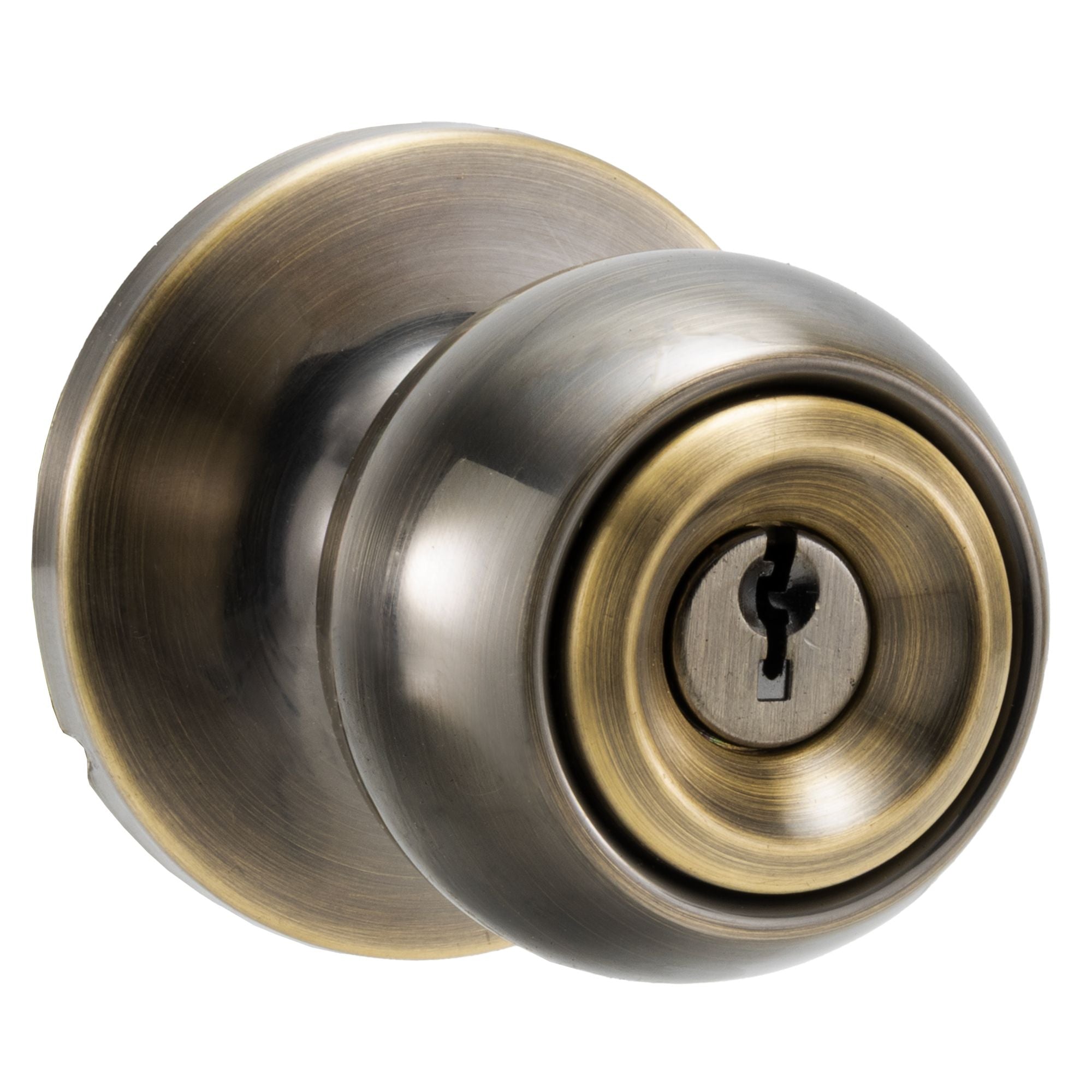 Ultra Security Entry Lock Set - Antique Brass | P/N 83478