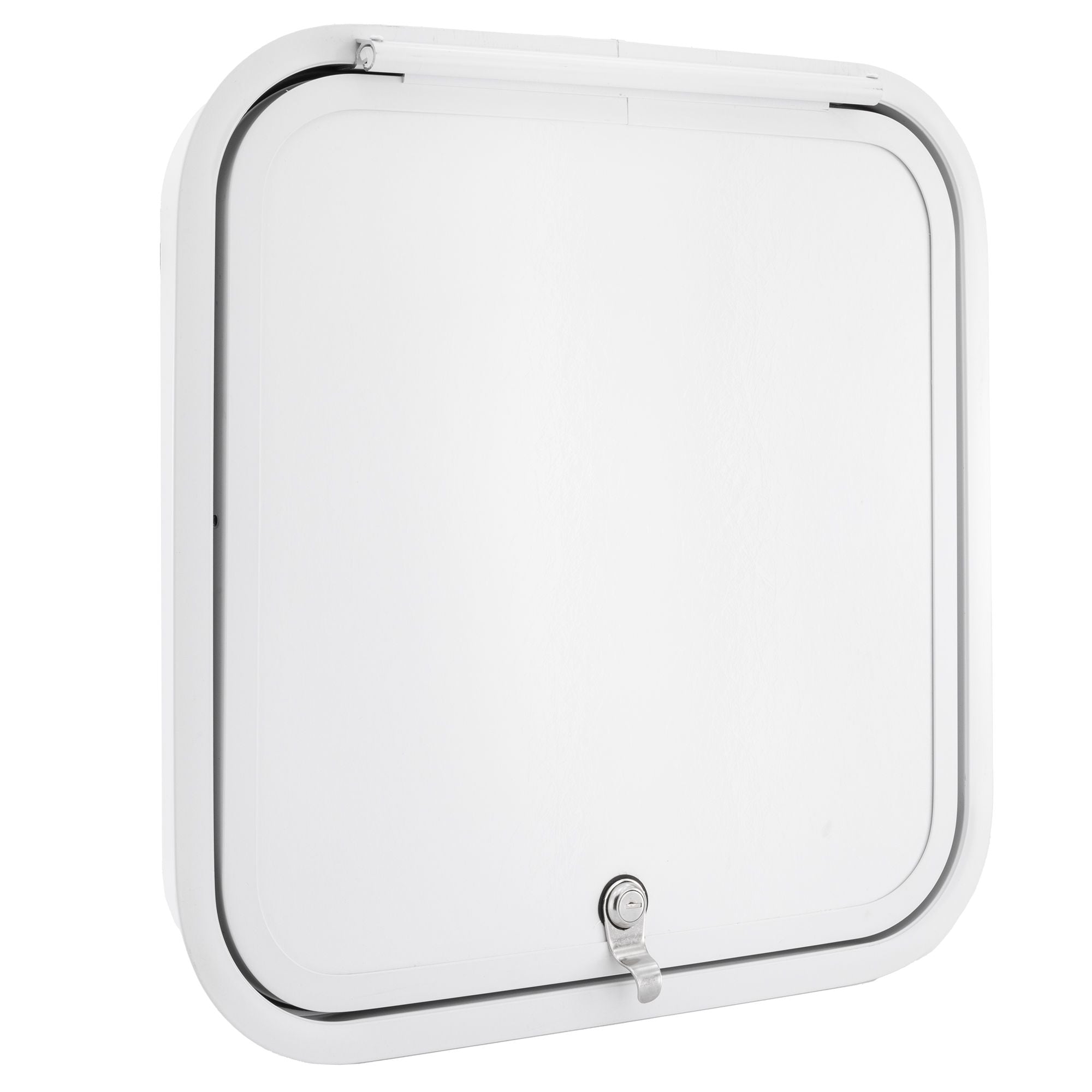 RV Compartment Door | Round | White | 18" X 18"
