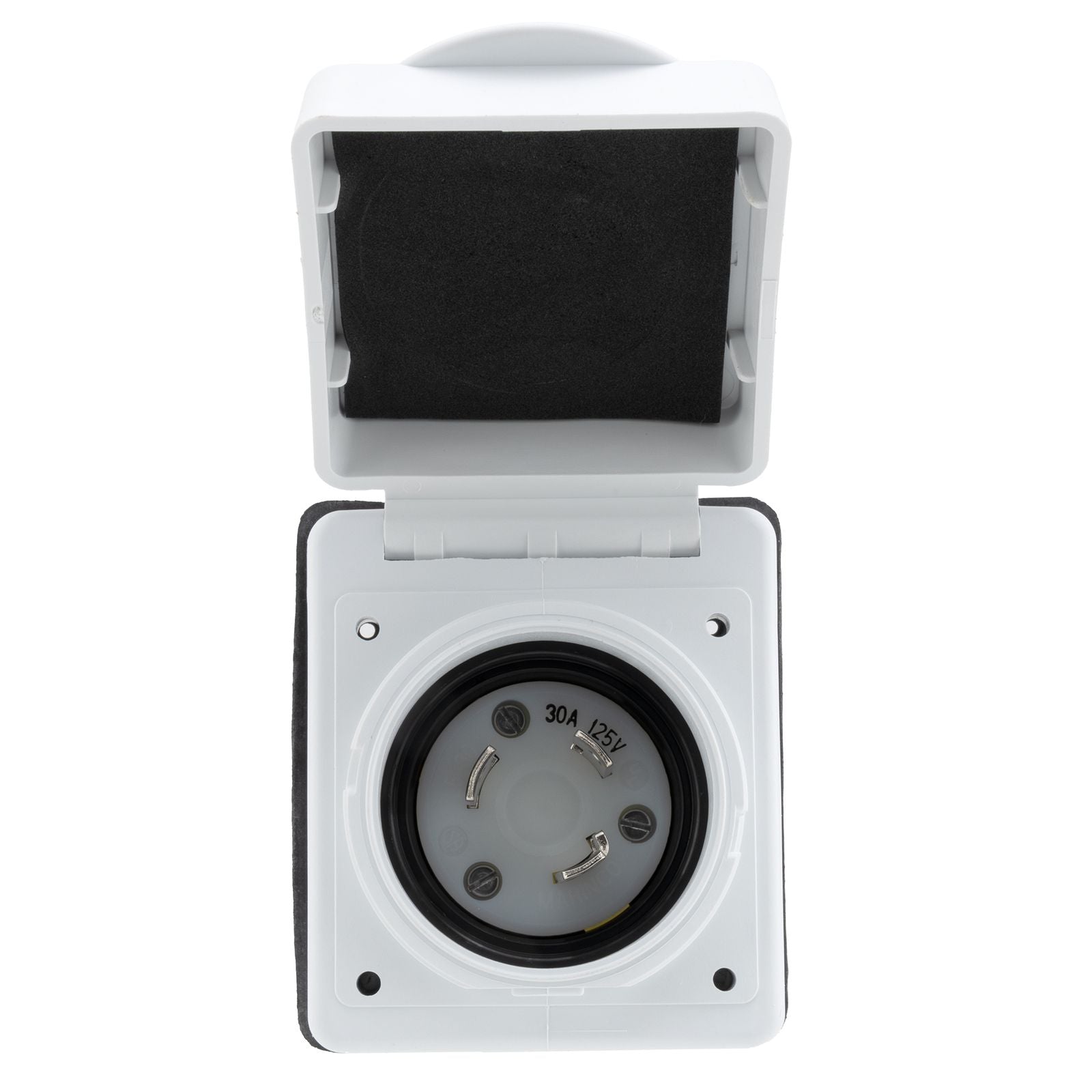 30 Amp RV Power Inlet Box | Easy Lock | 3 Prong Generator Plug