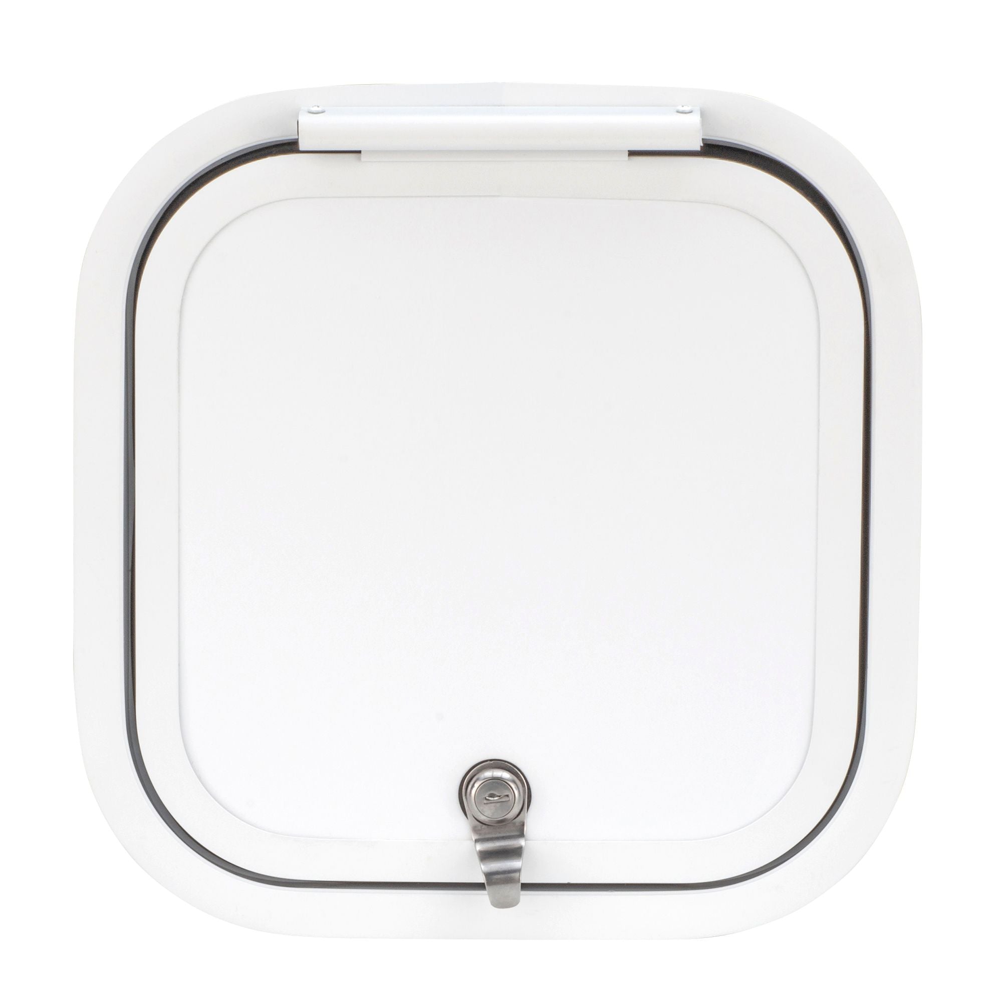 RV Compartment Door | Round | White | 12" X 12"