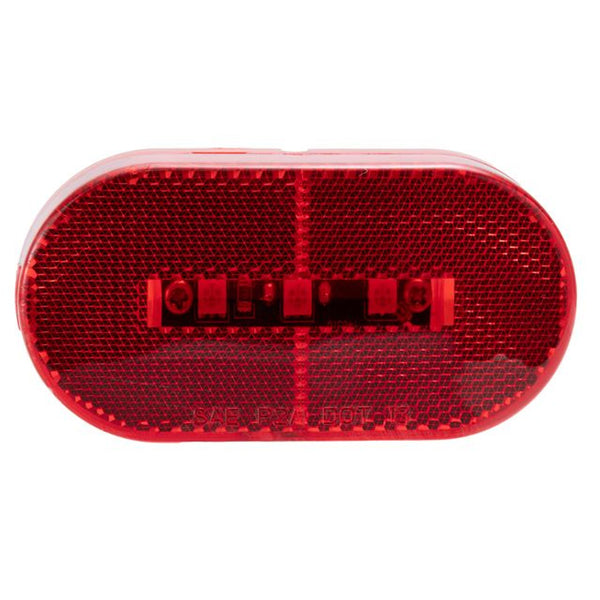 RV Oblong LED Marker Light | Red/Red | Side Clearance Lights for Exterior Visibility & Safety