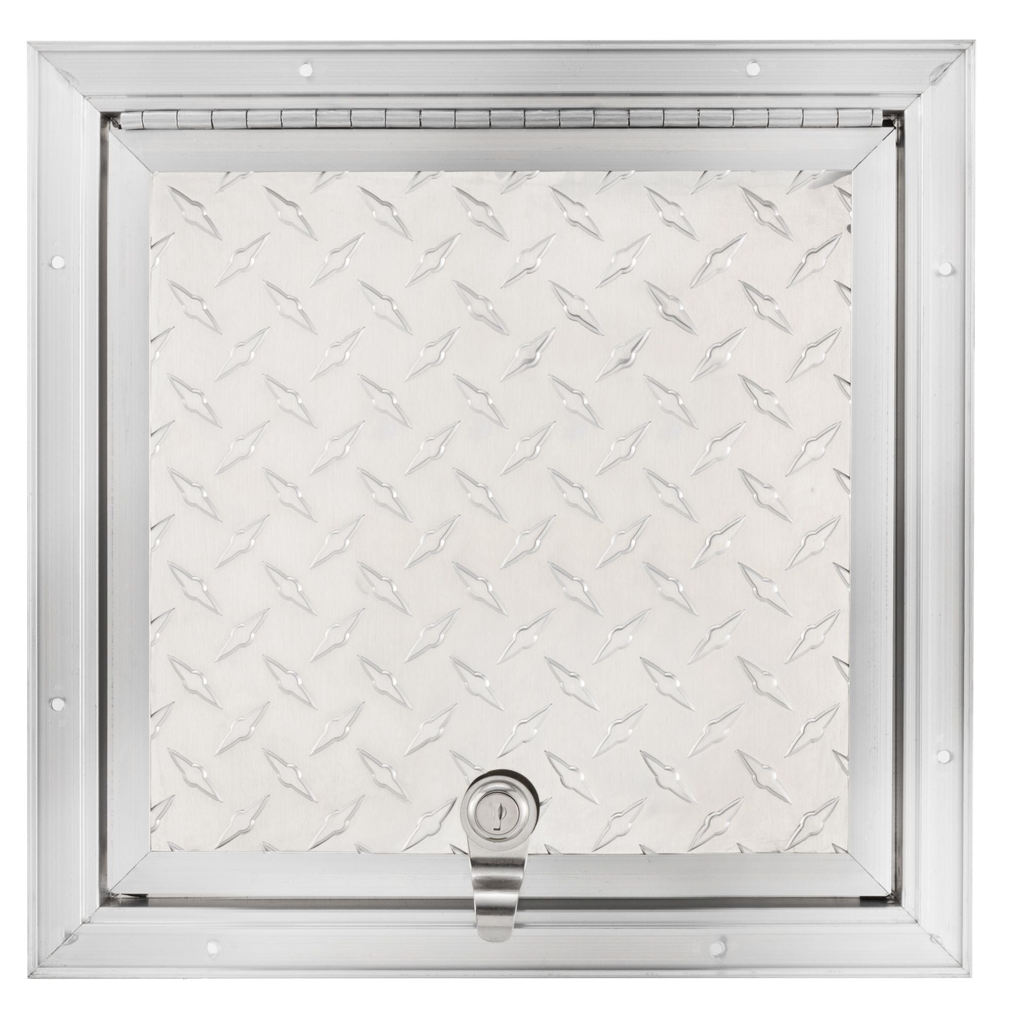 RV Compartment Door | Square Diamond Plated | 10" X 10"
