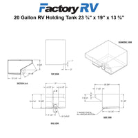 RV 20 Gallon Holding Tank 23 ¾" x 19" x 13 ⅝" | Elkhart Plastics EPI 1299