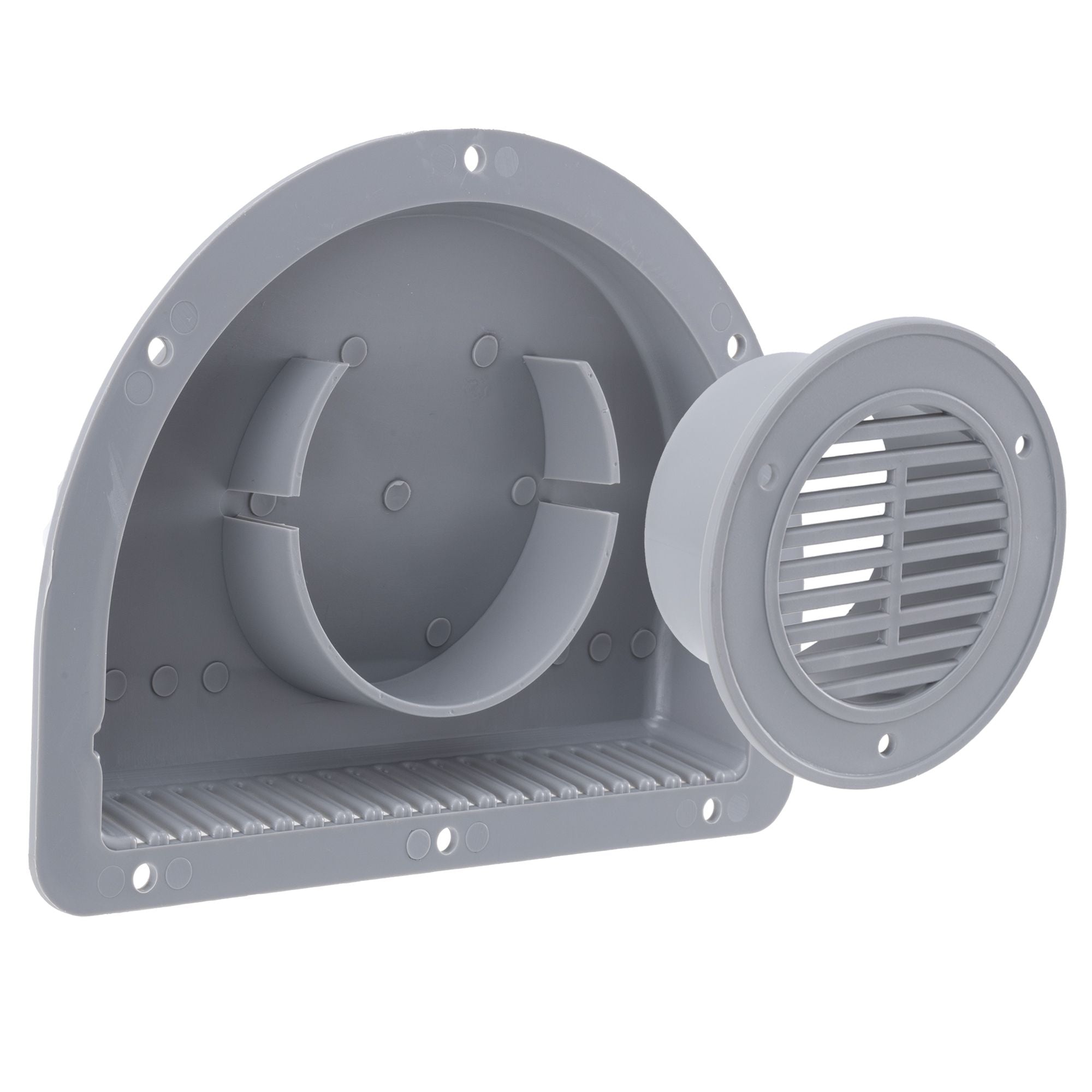 Travel Trailer Vent for Exterior Sidewall | Gray