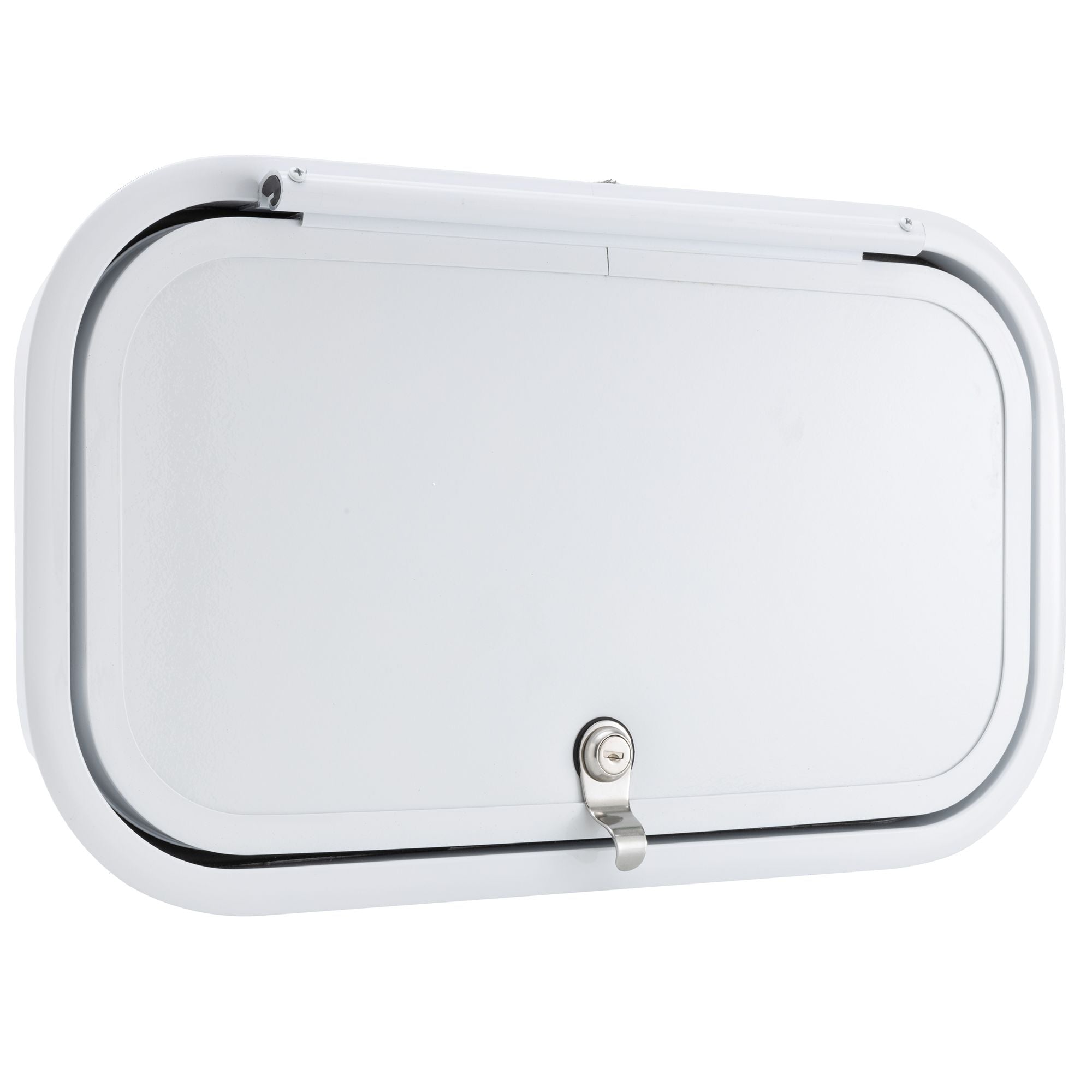 RV Compartment Door | Round | White | 18 ½" X 10"