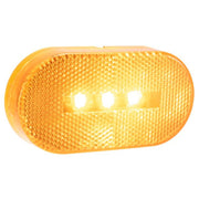 RV Trailer Marker Light | Oblong LED Amber/Amber | Side Clearance Lights for Exterior Visibility & Safety