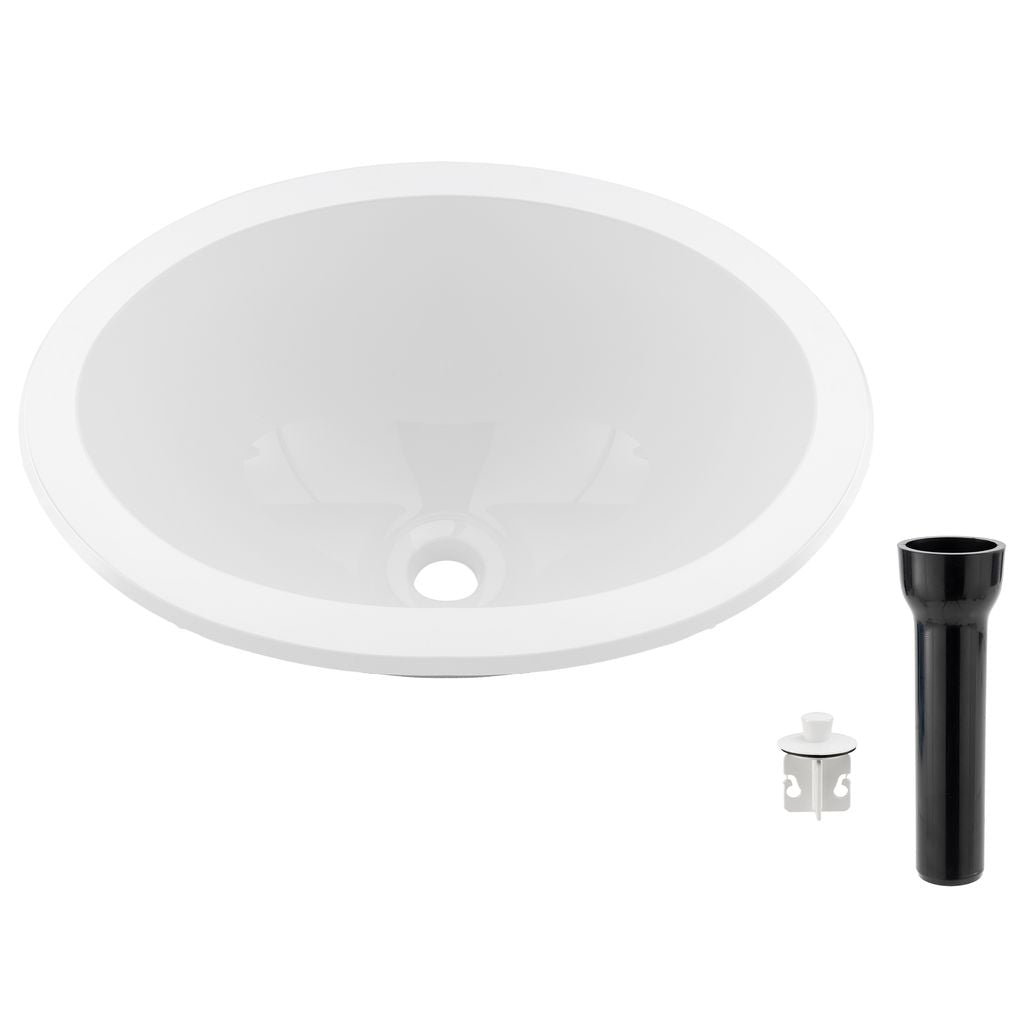 RV Sink 13 ¾" x 10 3⁄8" Single Bowl | White