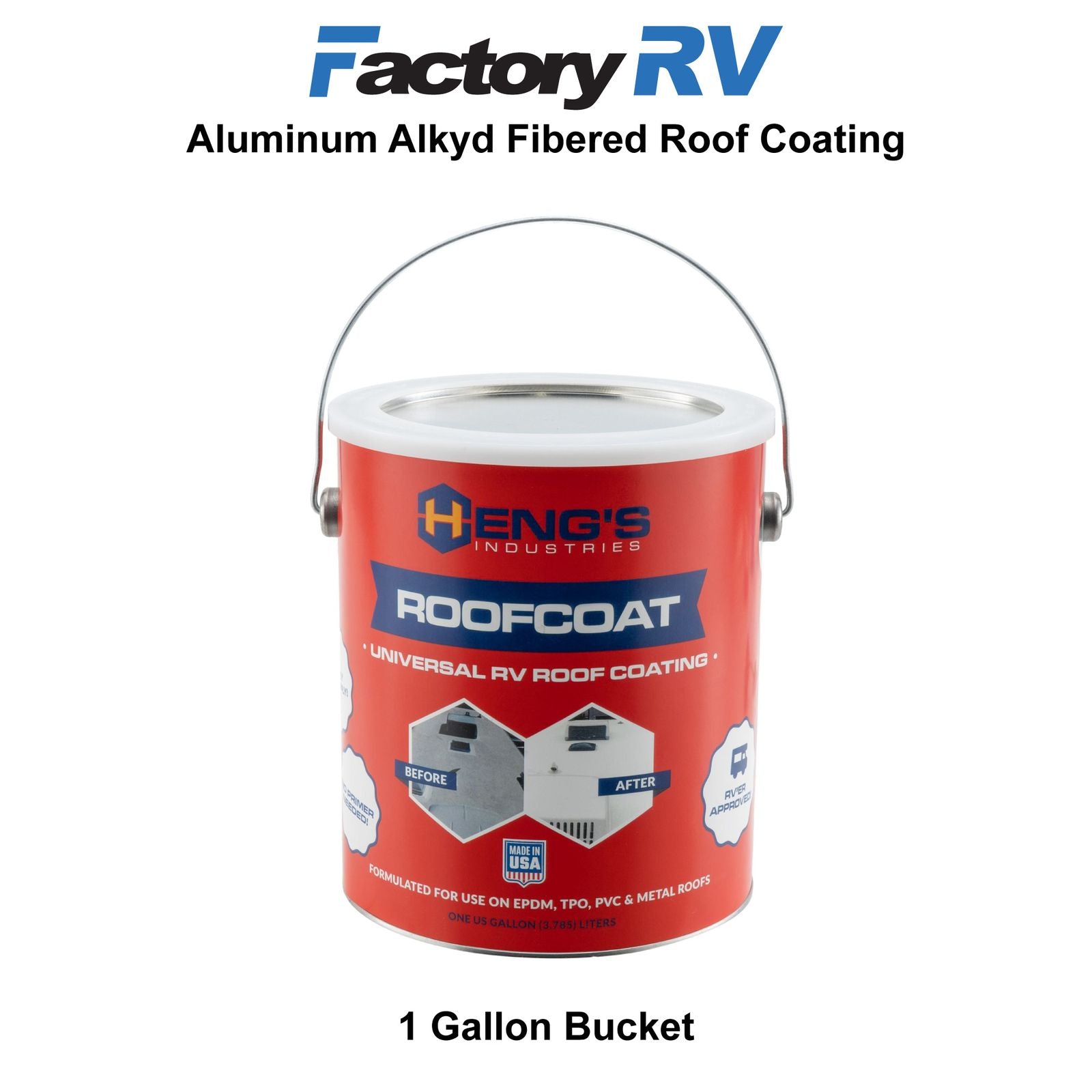 Heng's RV Roof Sealant | Aluminum Alkyd Fibered Roof Coating