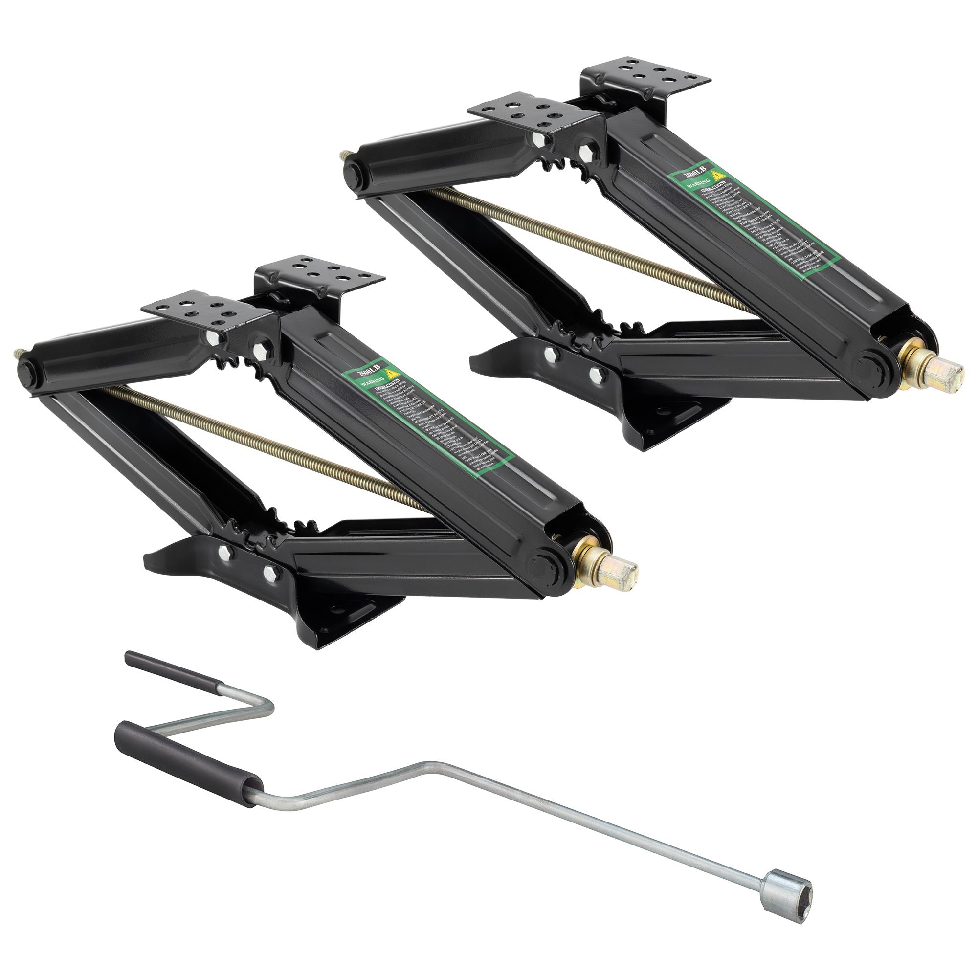 RV Stabilizer Jacks | 2500 lb. | 24" Scissor Leveling  | With Handle