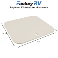 RV Sink Cover | Polyboard | Parchment