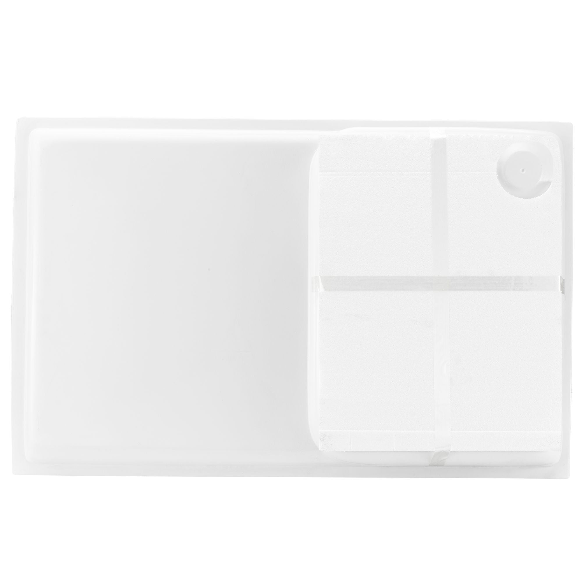 RV Shower Pan Toilet Mount Combo 23" x 35" Corner Drain | White