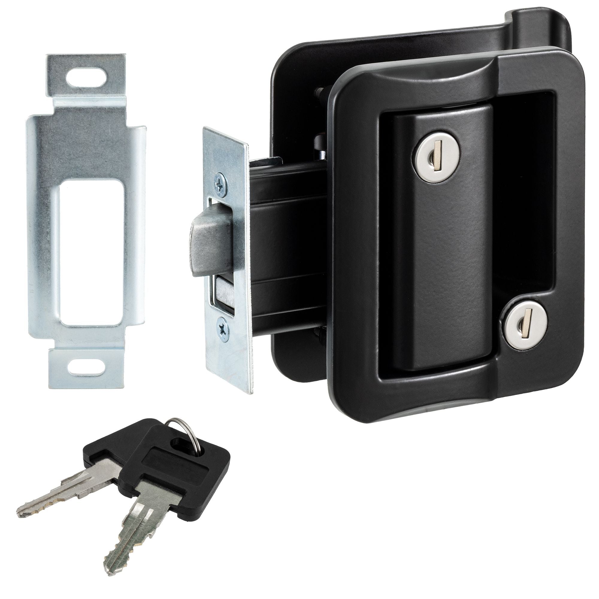 RV Door Lock | Paddle Entry with Deadbolt | Black