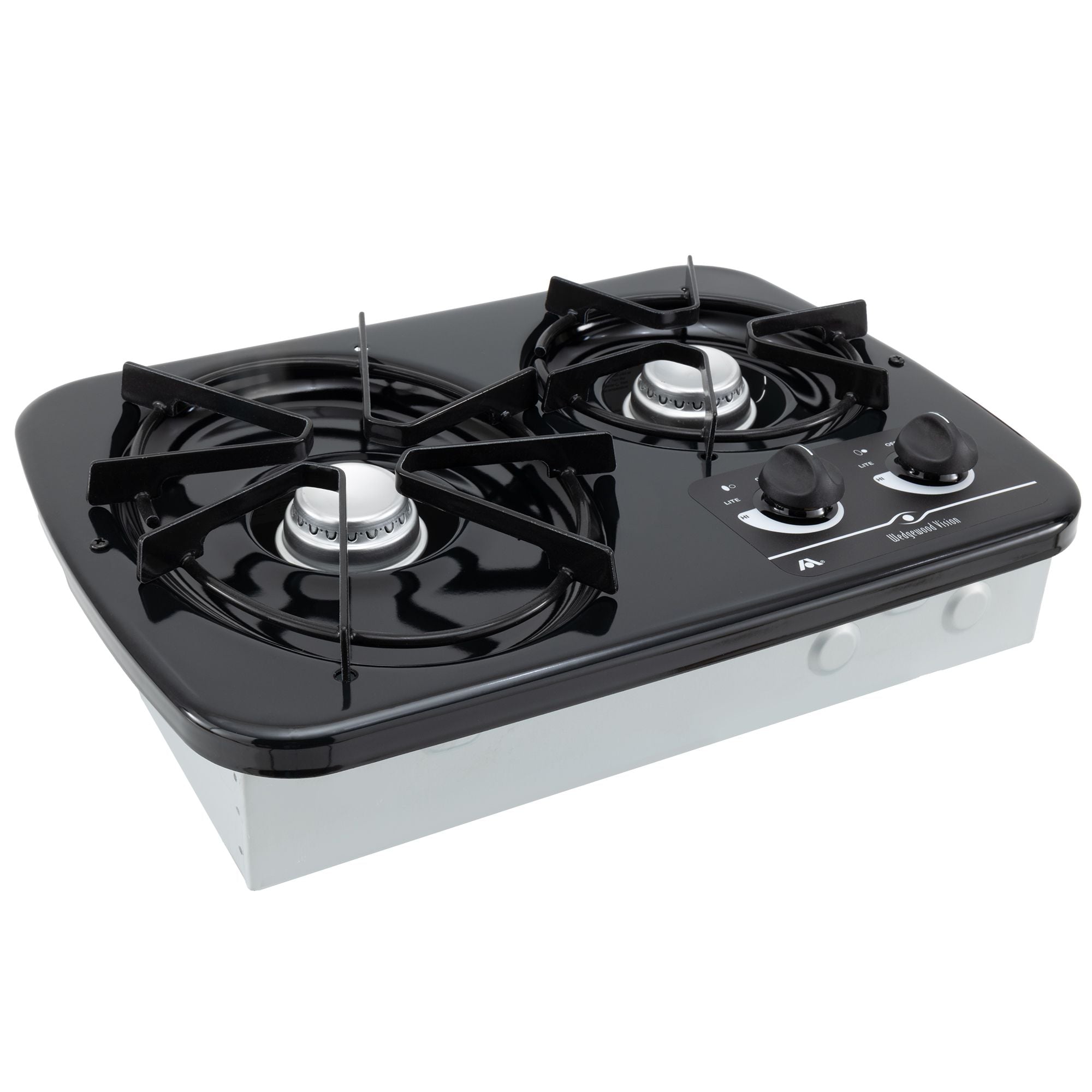 Atwood RV 2-Burner Gas Drop-In Cooktop | Black