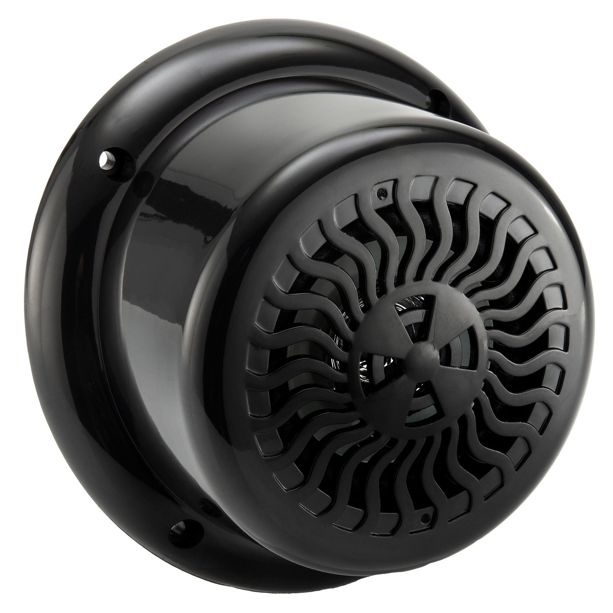Marine Surface Mount Speaker Exterior 5.25" | Black Wavy Blue LED | Waterproof