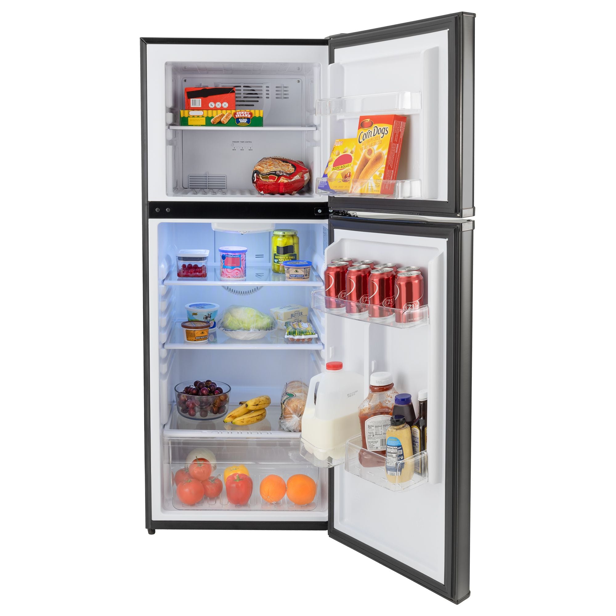 RecPro RV Refrigerator | 12 V | 10 Cubic Feet | Black