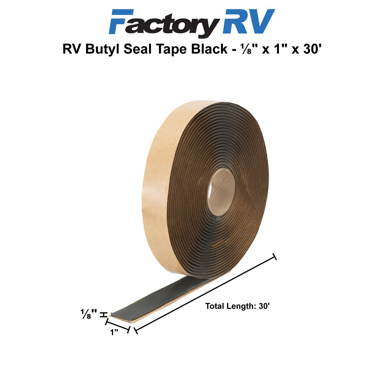 RV Butyl Tape ⅛" X 1" X 30' | Black