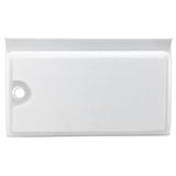RV Shower Pan 40" x 24" x 5" Left Drain | White